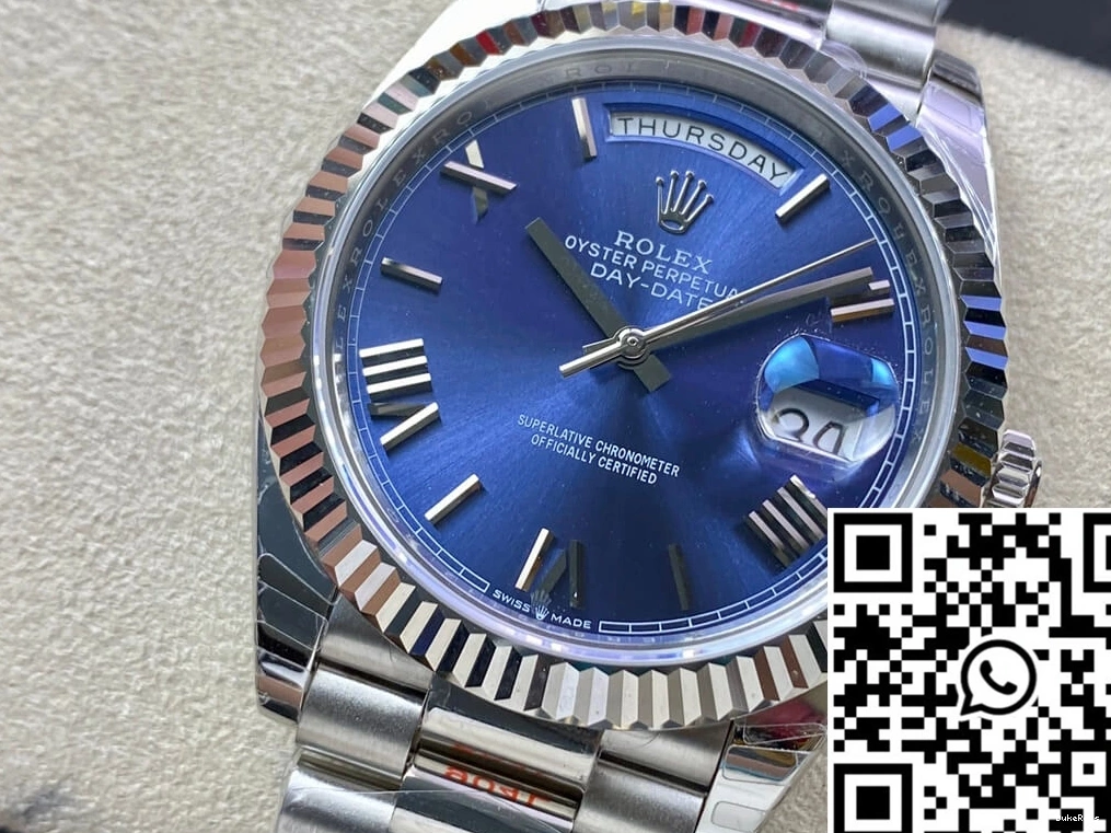 EW M228236-0007 Rolex Day Blue Factory Date Dial 0301